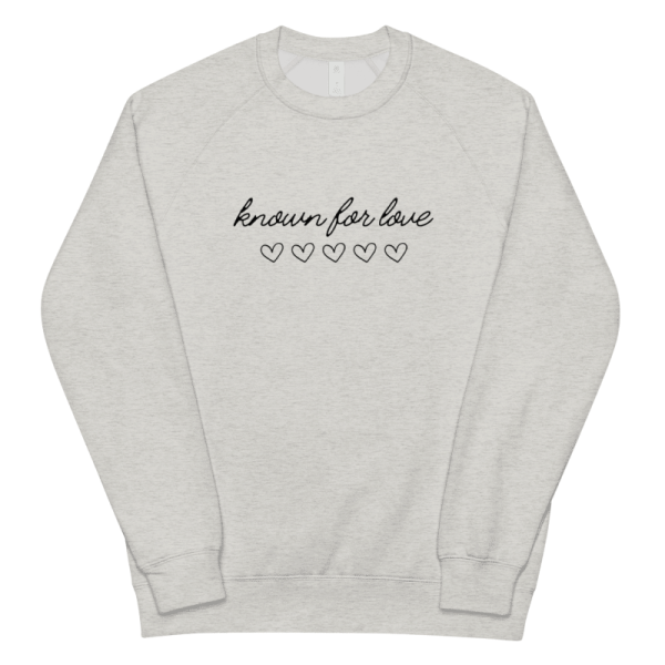 Known For Love Fleece Pullover - Cream Cursive