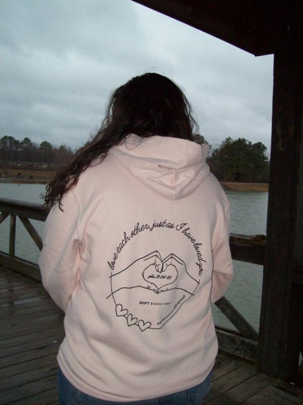 Known For Love Fleece Hoodie - Light Pink Cursive