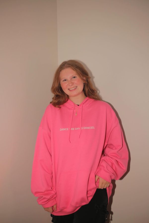 Dance Like David Fleece Hoodie - Bright Pink