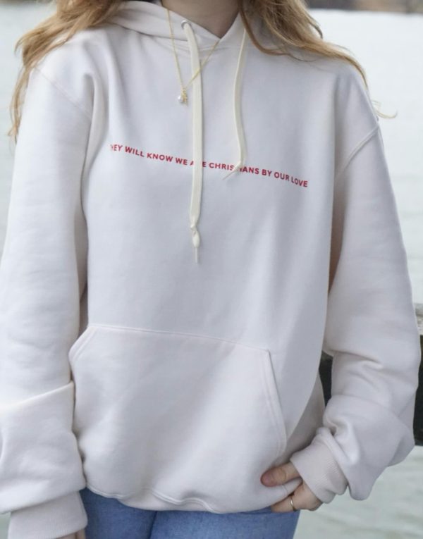 By Our Love Fleece Hoodie - Cream - Image 2