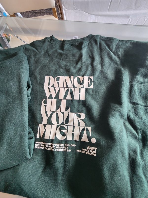 Dance Like David Fleece Pullover - Dark Green - Image 4
